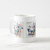 Mug Belles papillons et fleurs (Devant gauche)