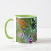 Mug Belles papillons Fleurs sauvages Aimer avec le ver (Gauche)