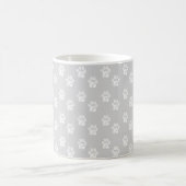 Mug Belles pattes blanches sur gris argenté (Centre)