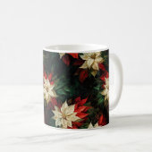 Mug Belles Poinsettias rouges et blanches (Devant droit)