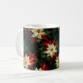 Mug Belles Poinsettias rouges et blanches (Devant gauche)