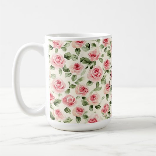 Mug Belles Roses Fleurs Roses (Gauche)