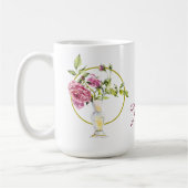 Mug Belles roses roses et vase roses (Gauche)