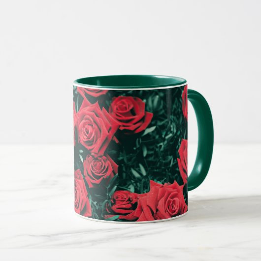 Mug Belles Roses Rouges (Devant droit)