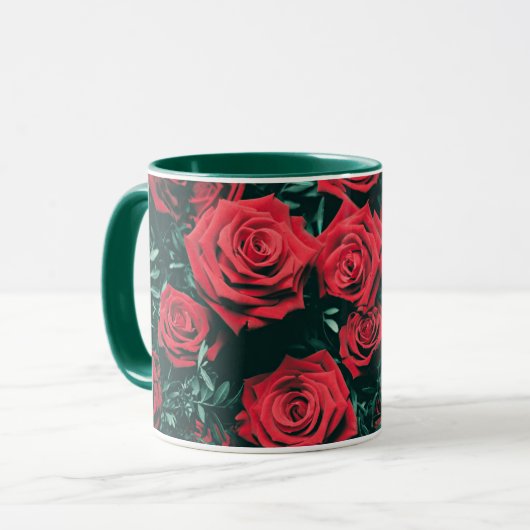 Mug Belles Roses Rouges (Devant gauche)