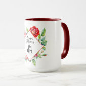 Mug Belles roses rouges de Rubis pour les 40 ans de ma (Devant droit)
