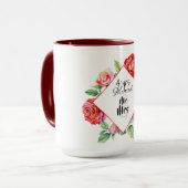 Mug Belles roses rouges de Rubis pour les 40 ans de ma (Devant gauche)