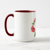 Mug Belles Roses Rouges Rubis pour le 40e Anniversaire (Gauche)