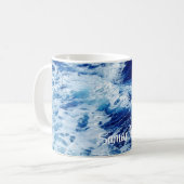 Mug Belles vagues de l'océan Bleu (Devant gauche)