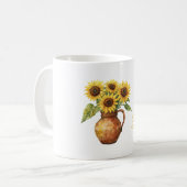 Mug Bellissima (beautiful) Sunflowers in Vase (Devant gauche)