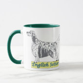 Mug Belton bleu et orange de poseur anglais (Gauche)