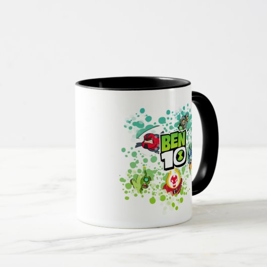 Mug Ben 10 Aliens Formulaires Graphique de bulle (Devant droit)