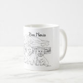 Mug Ben Nevis Écosse avec des Westies (Devant droit)