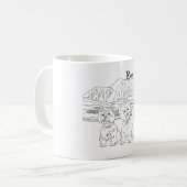 Mug Ben Nevis Écosse avec des Westies (Devant gauche)