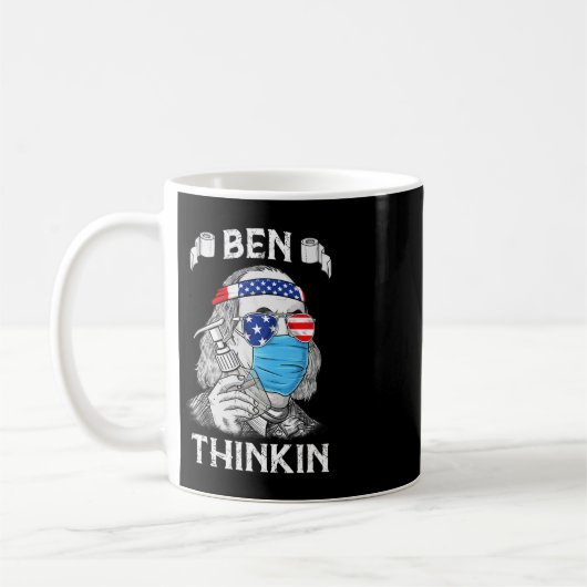 Mug Ben Thinkin 4 juillet Fun Benjamin Franklin Part (Gauche)