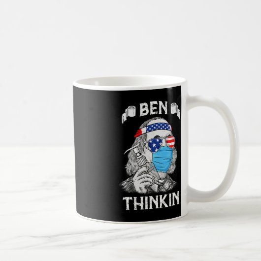 Mug Ben Thinkin 4 juillet Fun Benjamin Franklin Part (Droite)