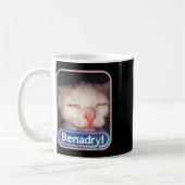 Mug Benadryl Meme Cat Benny Cute & Drôle (Gauche)