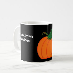 Mug Bénédiction de Thanksgiving Orange Citrouille
