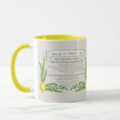 Mug Bénédiction en hébreu de Sukkot pour secouer Lulav (Gauche)