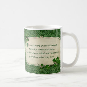 Mug Bénédiction irlandaise de shamrock du jour de St