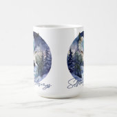 Mug Bénédiction solstice Wolf d'hiver Moonlight Woods (Centre)