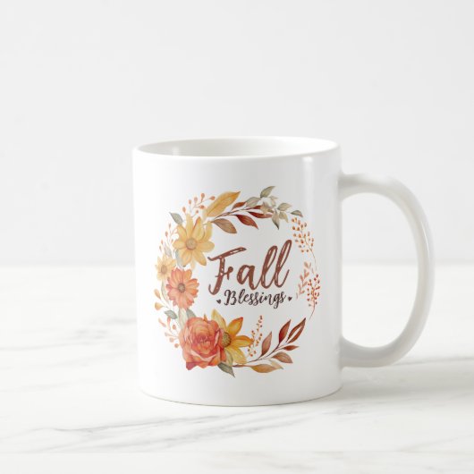 Mug Bénédictions d'automne florales (Droite)