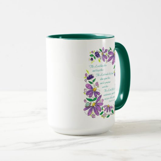 Mug Bénédictions Écriture Nombres 6:24-26 (Devant droit)