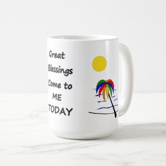 Mug Bénédictions positives colorées (Devant droit)
