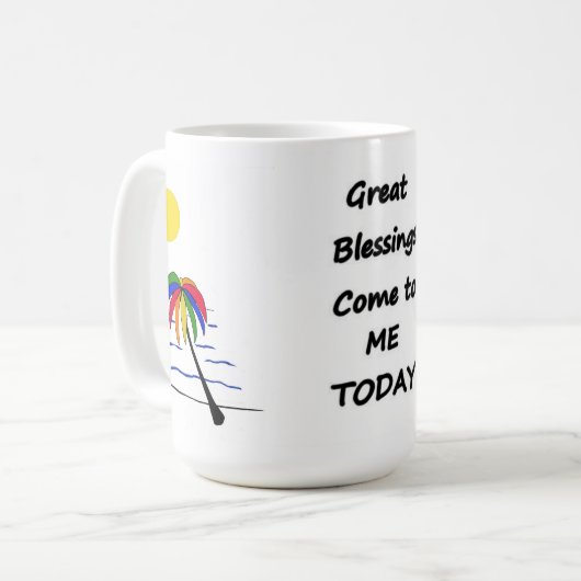 Mug Bénédictions positives colorées (Devant gauche)