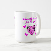 MUG BÉNÉFICIÉ PAR DIEU PENDANT 80 ANS DE CONCEPTION FL (Devant droit)