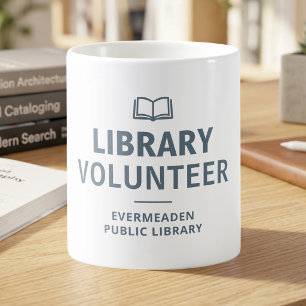 Mug Bénévole de bibliothèque personnalisé