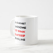 Mug bénévole de la banque alimentaire, génial (Devant gauche)