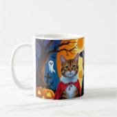 Mug Bengal Chats Citrouille Halloween drôle (Gauche)