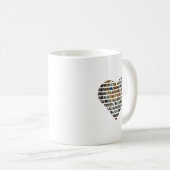 Mug Bengal Tiger Endangered Distressed Heart Lover Cat (Devant droit)