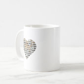 Mug Bengal Tiger Endangered Distressed Heart Lover Cat (Devant gauche)