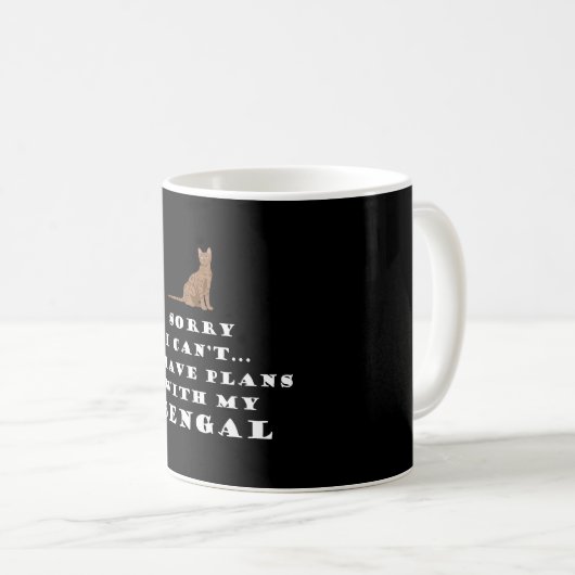 Mug Bengale Chats Chat Cute Funny (Devant droit)
