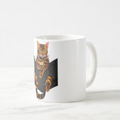 Mug Bengale Poche d'éponge de chats Bengale Amant de b (Devant droit)