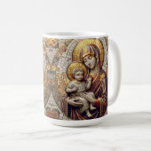 Mug Béni Mère Marie et Bébé Jésus | Religoie (Devant droit)