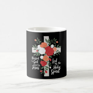 Mug Béni par Dieu Aimé par Jésus Conduit par le Saint
