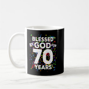 Mug Béni Par Dieu Pendant 70 Ans Chemise Joyeuse 70e N