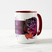 Mug Béni Soit Art Nouveau Pentacle Dragon (Devant droit)