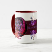 Mug Béni Soit Art Nouveau Pentacle Dragon (Devant gauche)