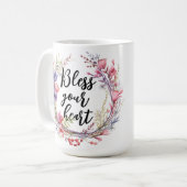 Mug Bénissez votre coeur (Devant gauche)
