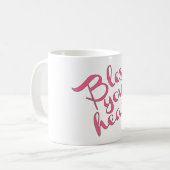 Mug Bénissez votre coeur (Devant gauche)