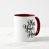 Mug Bénissez votre coeur (Devant droit)