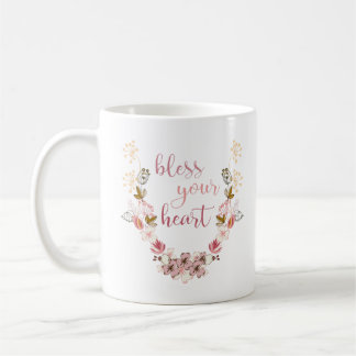 Mug Bénissez votre coeur (fleurs roses)