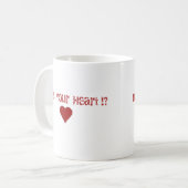 Mug Bénissez votre conception des textes de coeur (Devant gauche)