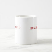 Mug Bénissez votre conception des textes de coeur (Centre)