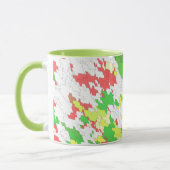Mug BENJAMIN ~ Blanc Vert Rouge Rouge Jaune NOËL (Gauche)