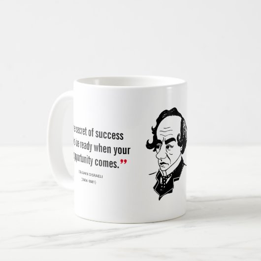 Mug BENJAMIN DISRAELI Citation Inspiration Christian (Devant gauche)